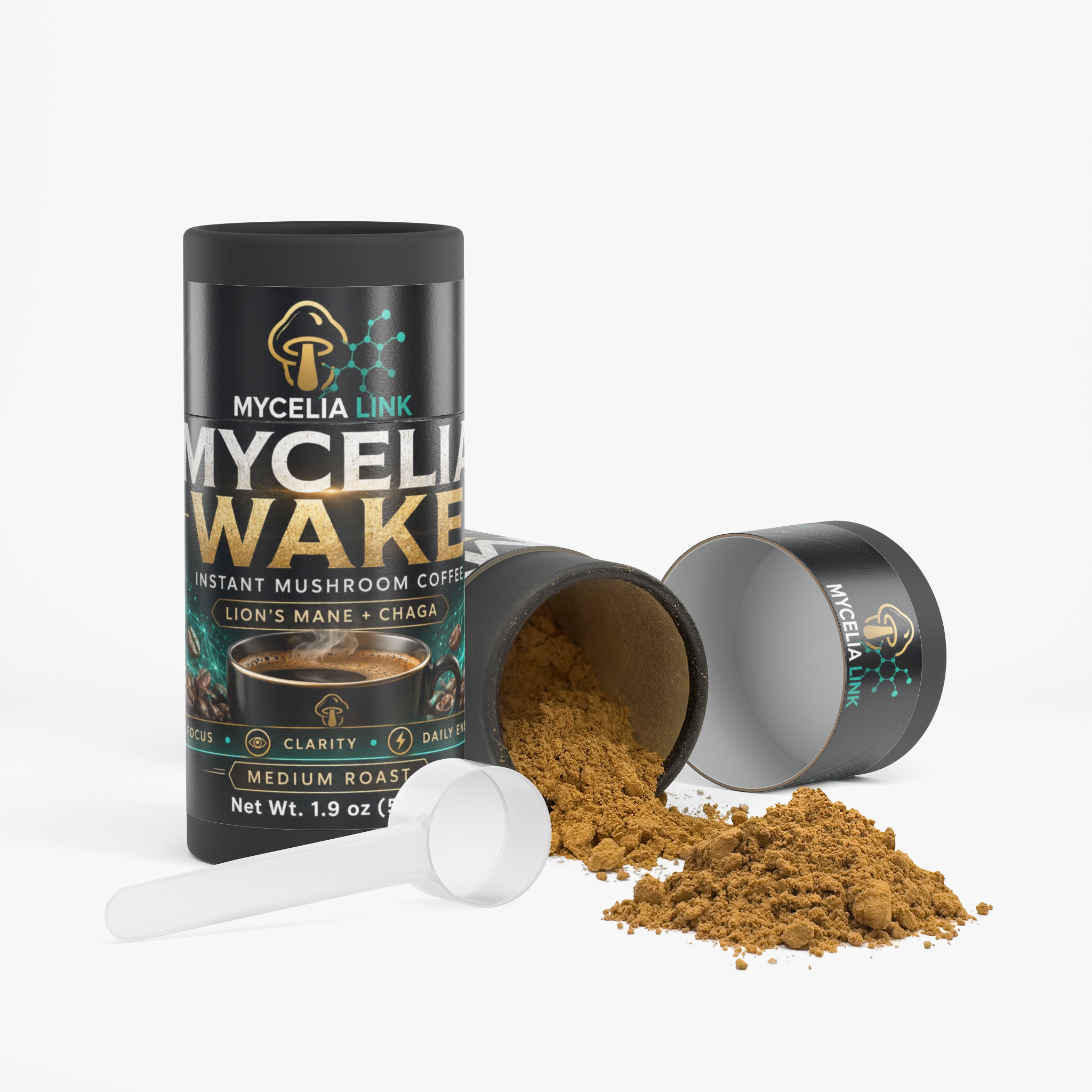 Mycelia Wake Mushroom Fuse Instant Coffee (Medium Roast)