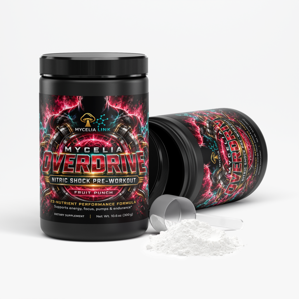 MYCELIA OVERDRIVE PRE-WORKOUT (Fruit Punch)