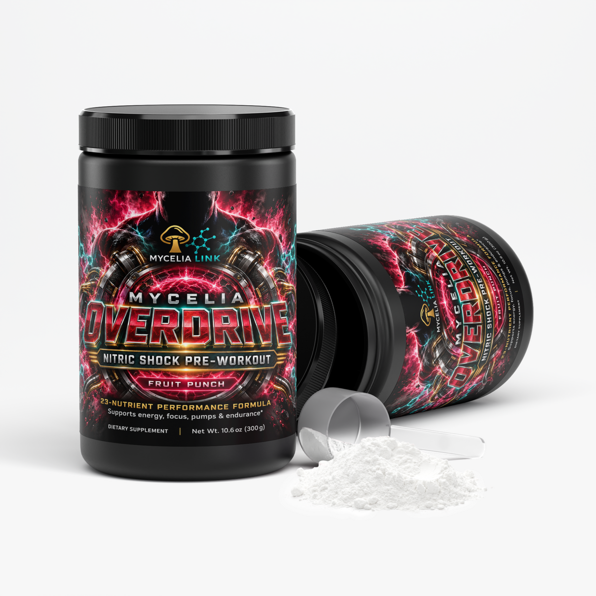 MYCELIA OVERDRIVE PRE-WORKOUT (Fruit Punch)