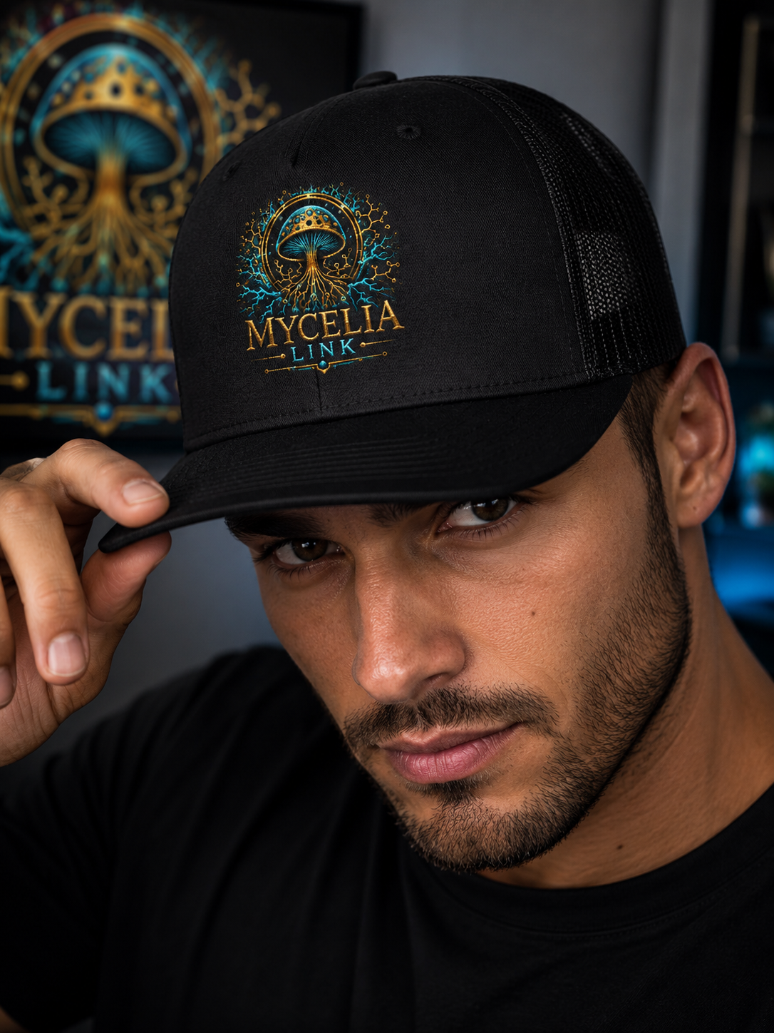 Mycelia Link Trucker Cap